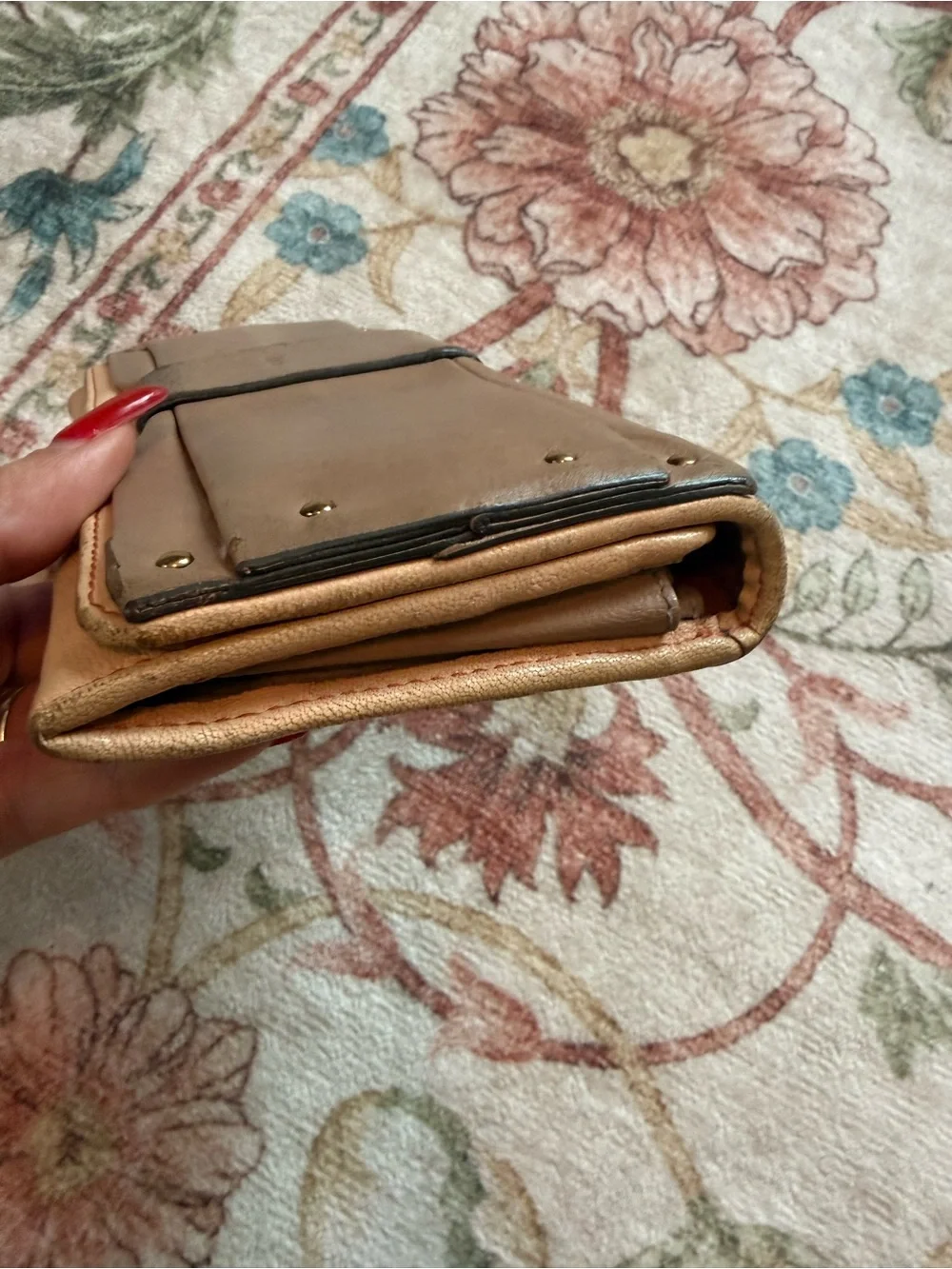Chloe bow Leather Fold-Over Wallet